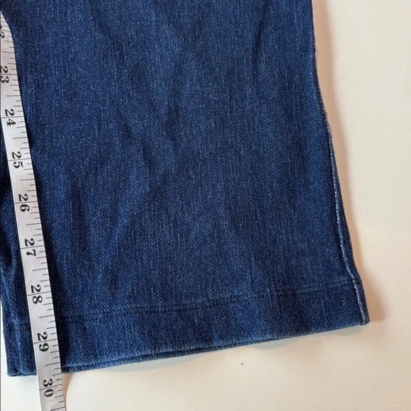 Lands’ End Pull-On Denim Pants Women’s Size M 10–12 Elastic Waist Straight Leg - Picture 5 of 7